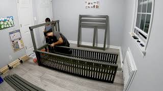 How to assemble Better Home and Garden Loft Bed with Storage Slate.Dad & Son New Bed Project.