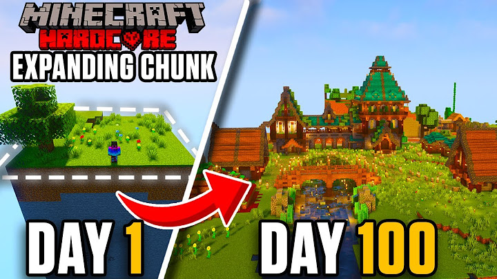 I Survived 100 Days on an EXPANDING CHUNK in Minecraft Hardcore