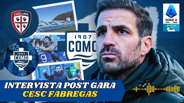 CAGLIARI 1-1 COMO🎤 "Intervista Post Gara a Cesc Fabregas" [26/08/2024]