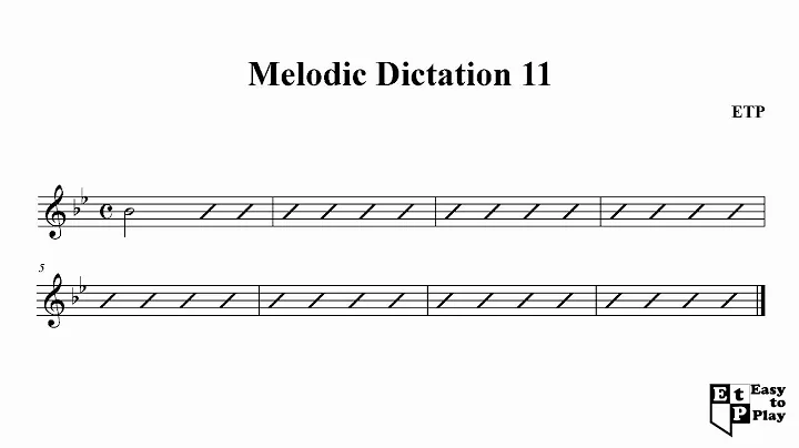 Ear Training Online with Free Download Solution - Melodic Dictation 11