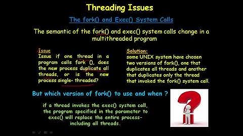 FORK AND EXEC SYSTEM CALLS (THREADING ISSUE)