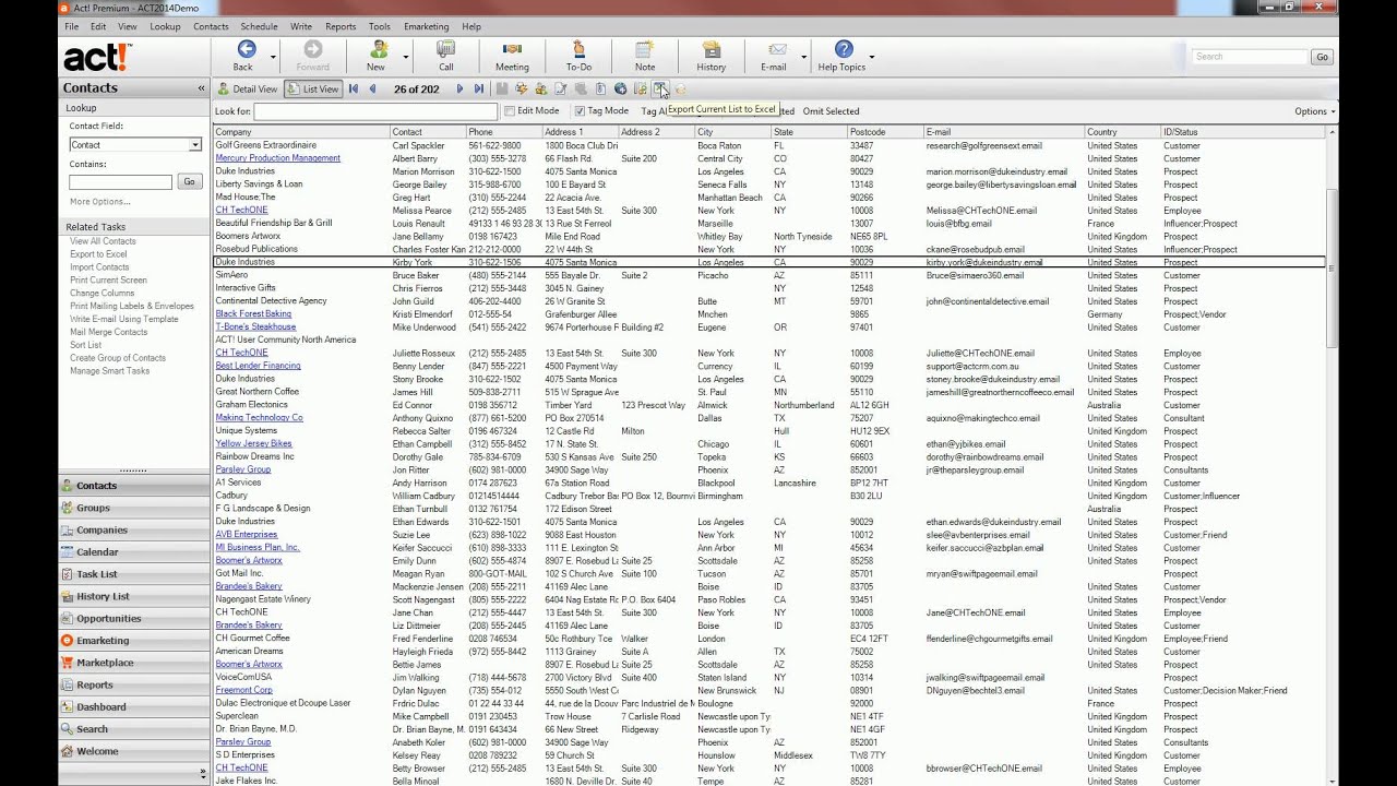 Exporting Act Contacts To Excel YouTube exporting-act-contacts-to-excel-youtube