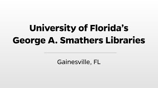 UF Smathers Libraries - WUFT's Greater Good