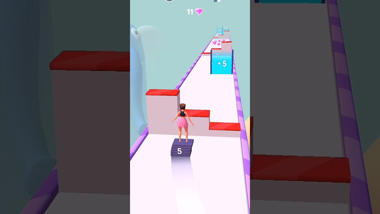 🥲 strip roll beautiful 👩‍🦰 girl is skate run gameplay level 16 🎮‼️ 