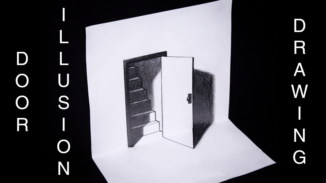 The Stairs and Door Illusion Drawing