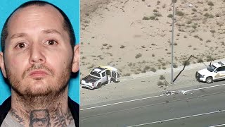 Murder suspect killed in shootout with deputies on 15 Fwy in Hesperia