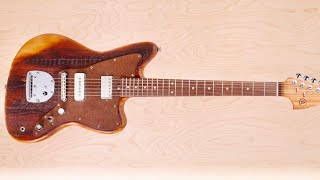 Jazzmaster Style Guitar  Reclaimed Wood Full Build Timelapse