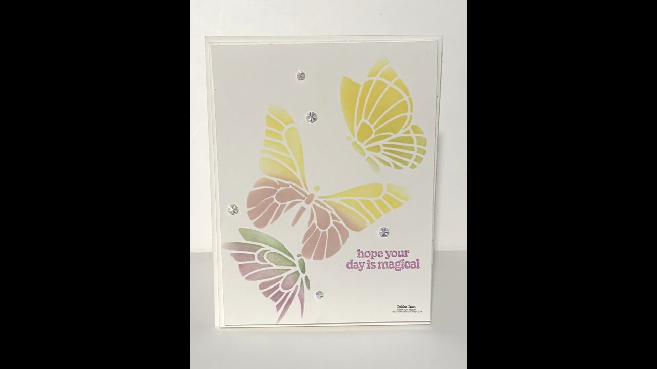 Day 7 of the Spellbinders Crafty Advent Calendar-Butterfly Ink Blending Card