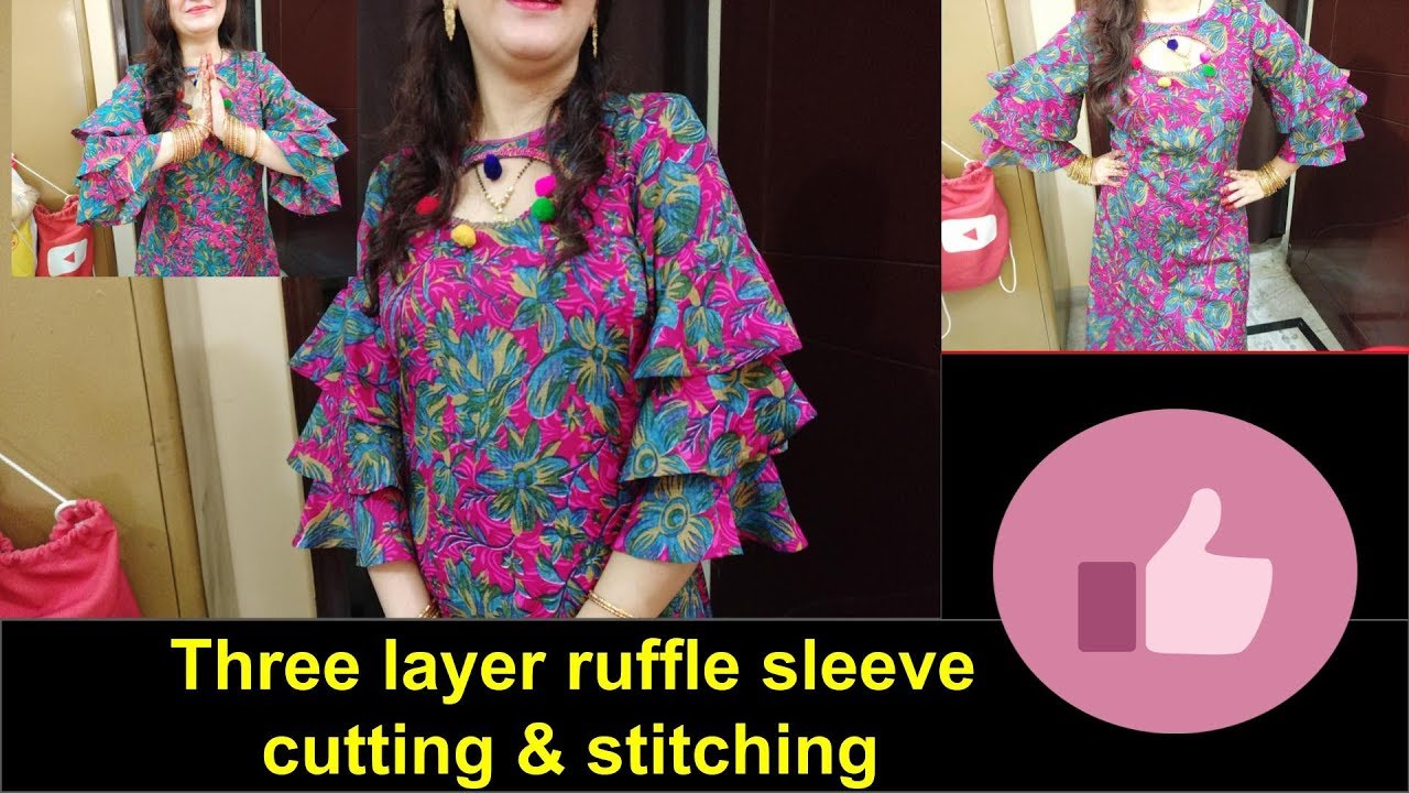 How to make ruffle sleeves / Ruffle sleeve / umbrella sleeves umbrella
