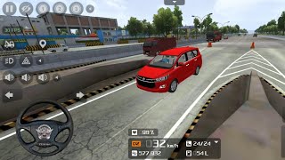 Ngebut Naik Mobil Innova Bawa Penumpang Bussid Gratis Biaya Masuk Jalan Tol || Gameplay screenshot 2