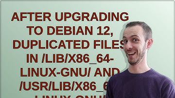 Unix: After upgrading to Debian 12, duplicated files in /lib/x86_64-linux-gnu/ and /usr/lib/x86_6...