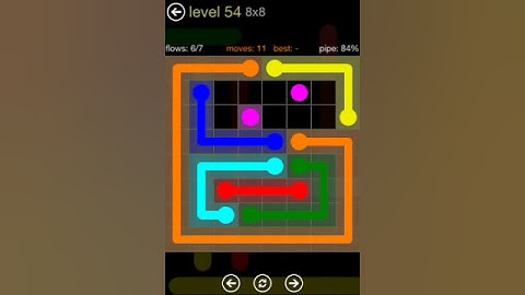 Flow Free - 8X8 Level 54 Mania Walkthrough