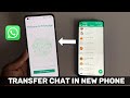 How to transfer whatsapp messages from old to new phone  restore whatsapp photos on new phone