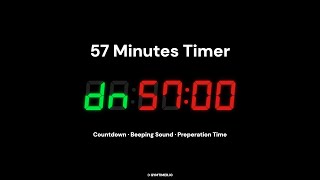 57 Minutes Timer Counting Down for CrossFit/Gym/Training/Fitness [LCD/BEEP/NO MUSIC]