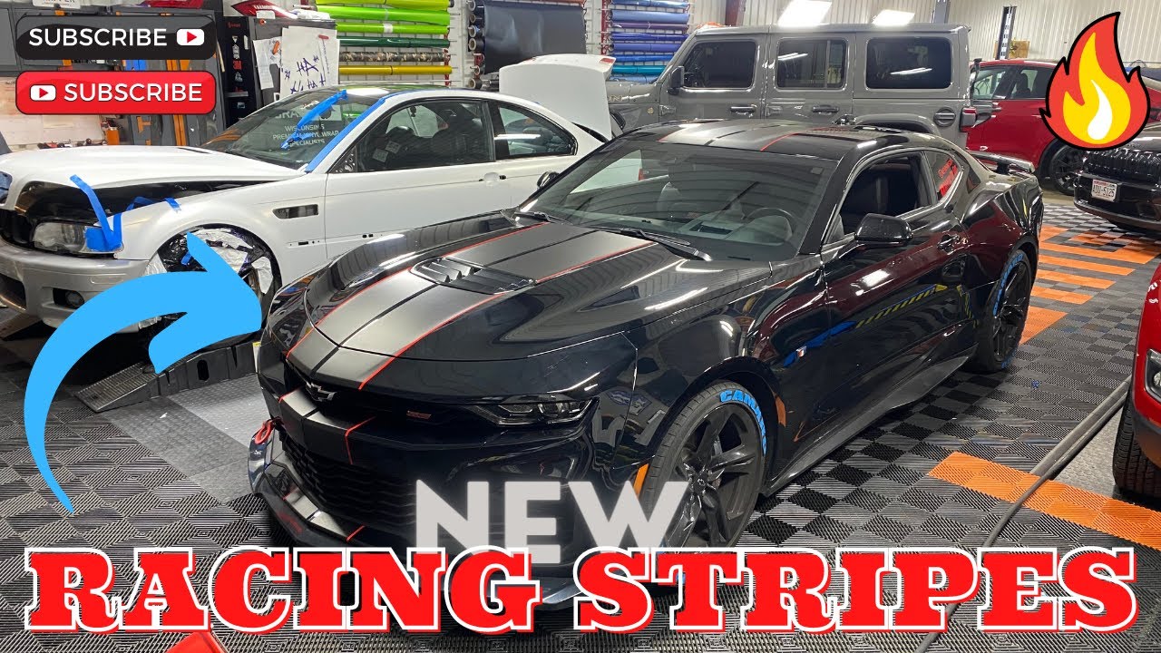 NEW Stripes on My Chevy Camaro 2SS By Diamond Graphics! What Are Your Thoughts!? *Watch full Vid!*