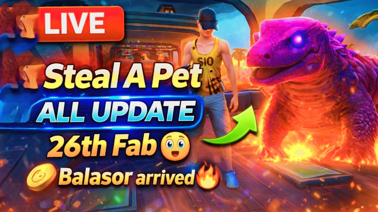 Live Steal A PET All update 🤯 New Pet added | Steal a pet Glitch #freefire #roblox #gaminglive