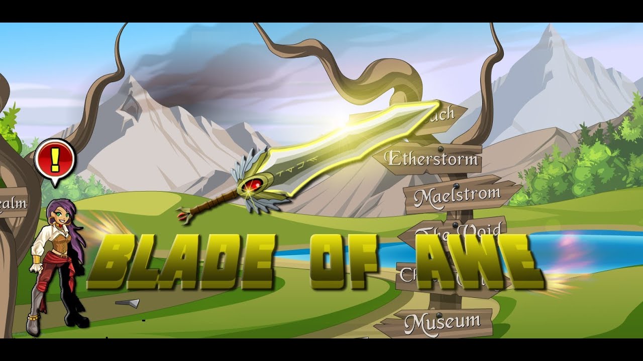 AQWorlds The Blade Of Awe + How To Craft It! YouTube