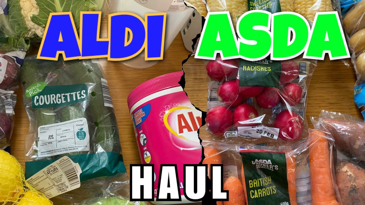 ALDI and ASDA grocery haul fruit, veg household and cleaning products