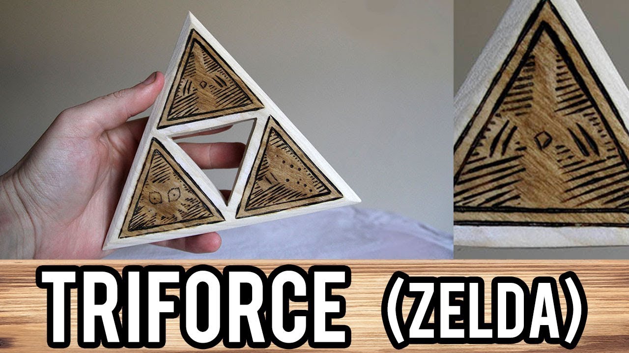 TRIFORCE (Zelda) replica/wood burning FANTASY WOODWORK YouTube