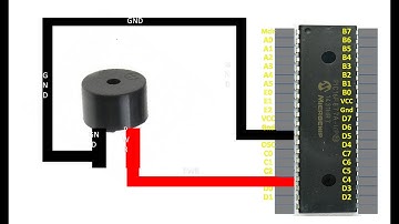 PIC16F877A interface passive buzzer.