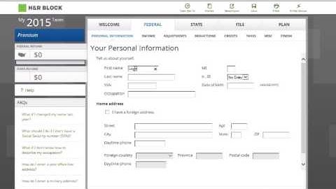 H&R Block™ Tutorial Part 1 of 3