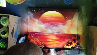 Sunset Spray Paint ASMR [no talking]