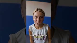Hailey Welch aka Hawk Tuah shows off her Muay Thai skills