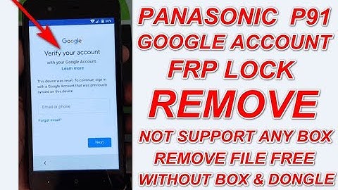 Panasonic P91 Frp Remove-Without Box-Remove File Free