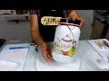 EXPERIMENTE!!!! Pote de Whey Decorado com Decoupage -  Artesanato