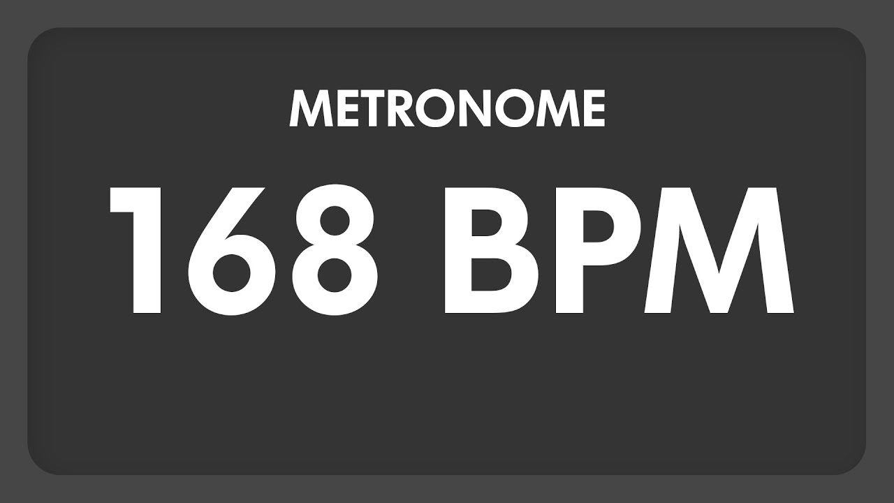 168 BPM - Metronome - YouTube