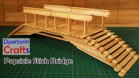 Make a popsicle stick bridge | ice cream stick art & craft
