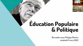 Conférence de Philippe Meirieu 