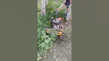 Máy cắt cỏ trục băm, máy xới đất 4 chức năng động cơ dầu diesel 178F Trục băm xới nâng hạ.#maycatco