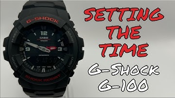 How To Set G Shock G-100 Time and Hands Fast and Easy Tutorial