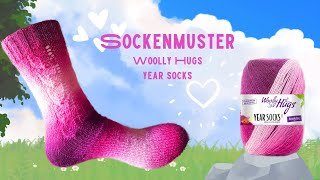 Sockenmuster aus Woolly Hugs Year Socks - 20% Rabatt auf alles bei Wolleprofi!