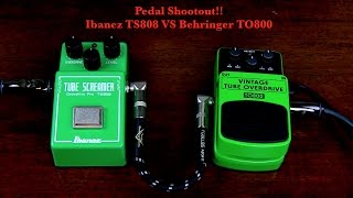 Pedal Shootout Ibanez Ts808 Tube Screamer Vs Behringer Vintage Tube Overdrive To800