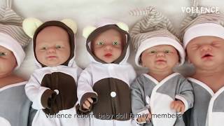 Vollence 18 inch Full silicone baby doll gril open mouth