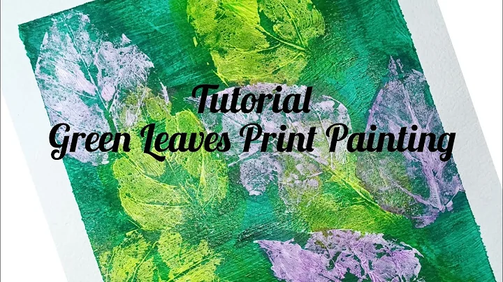 Green leaves print painting tutorial | Green leaves painting ideas | Leaves painting
