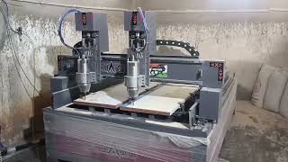 Double Head Cnc Router Machine