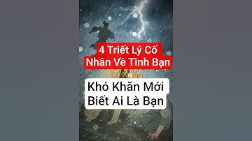 4 Triết Lý Về Tình Bạn Đích Thực -- "Khó Khăn Mới Biết Ai Là Bạn #trietlysong  #baihoccuocsong