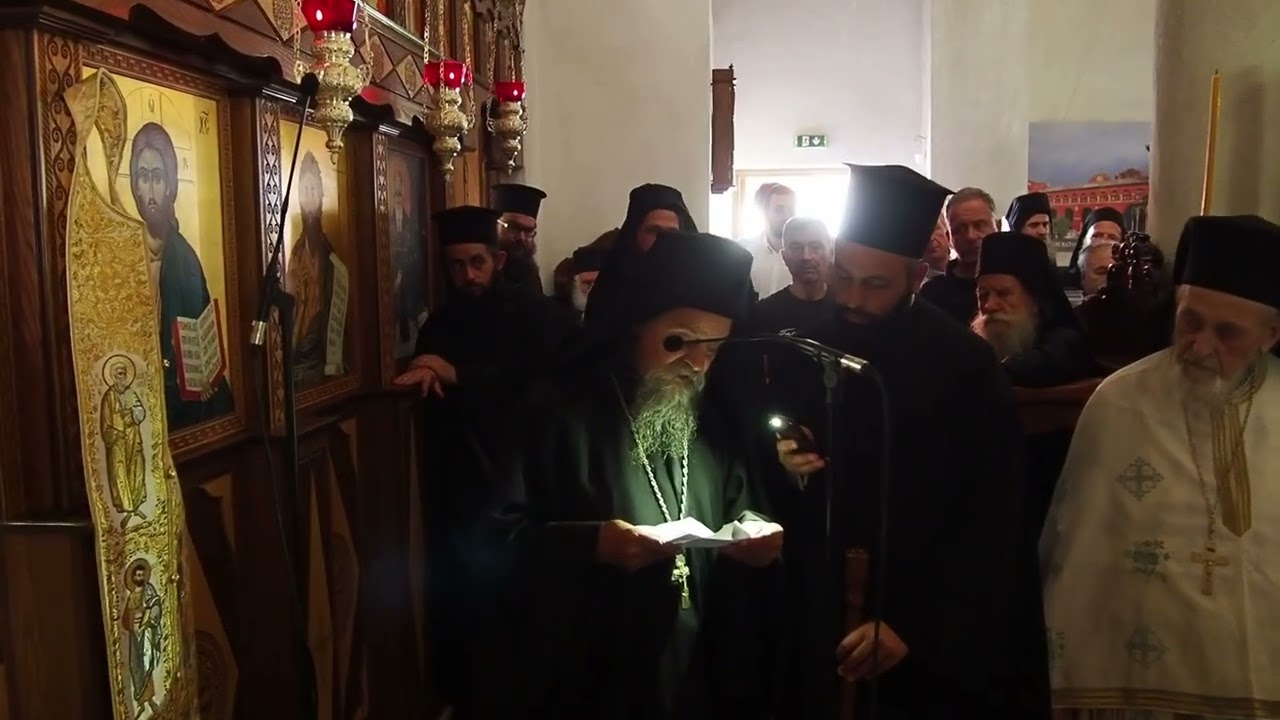 ΧΑΙΡΕΤΙΣΜΟΣ  ΓΕΡΟΝΤΑ ΙΩΑΝΝΙΚΙΟΥ  ΠΡΟΣ ΤΟ ΝΕΟ ΗΓΟΥΜΕΝΟ  ΚΑΙ ΤΟΝ ΝΕΟΧΕΙΡΟΤΟΝΗΘΕΝΤΑ ΔΙΑΚΟΝΟ