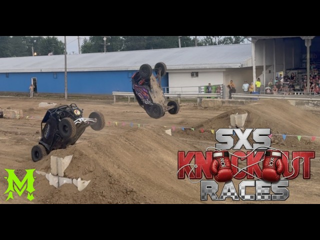 🔥 SXS Knockout Racing Gets WILD! Flips, Crashes & $7,500 on the Line! Pike County Fair-Illinois
