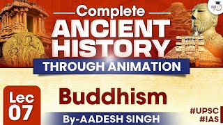 Complete History Through Animation | Lec 7 | Buddhism | By Aadesh Singh | StudyIQ IAS