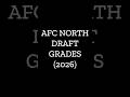 AFC North 2026 NFL Draft Grades #afcnorth #nfl #ravens #browns #bengals #steelers #nfldraft #shorts