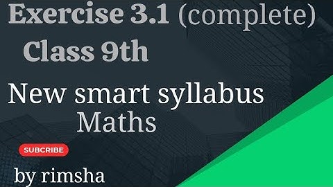 Class 9th|math| Unit 3 |exercise 3.1| new smart syllabus #maths 