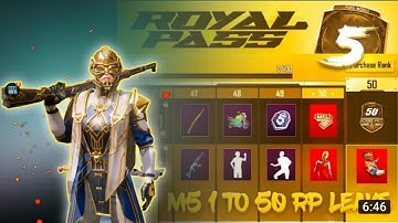 Rp M5 1-50 Rp rewards • Next Royal Pass and tier rewards • PUBG MOBILE