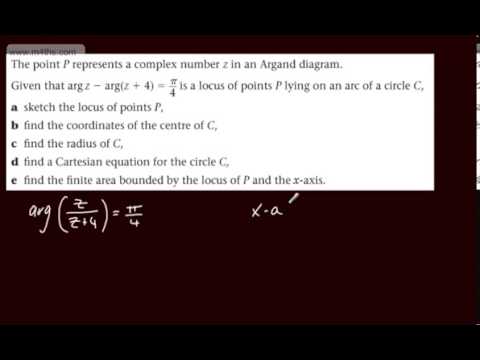 Limousinerther Pure 2 FP2Wedding scenarioplex Number Loci 9) Past Paper Question Edexcel Maths