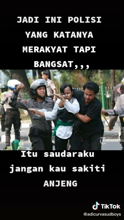 ini lah yang namanya aparat otak bangsat.. kebanyakan makan babi