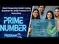 Prime Number Program – Most Frequently Asked Coding Question for 2025 Freshers in IT Interviews