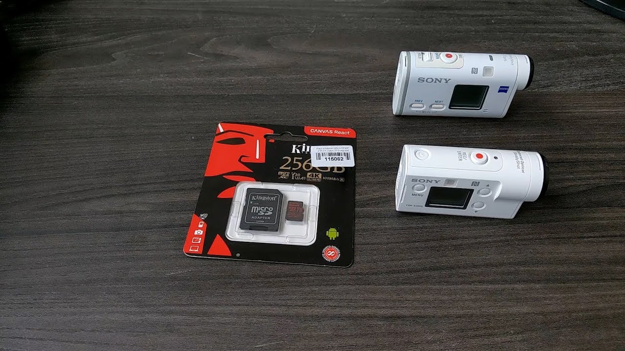 MicroSD 256 Gb in SONY FDR-X3000 + FDR-X1000 + HTC U12+ - YouTube